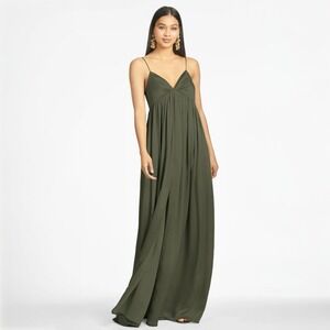 Sachin & Babi Jessica Empire Waist Gown Size 6 Moss Green